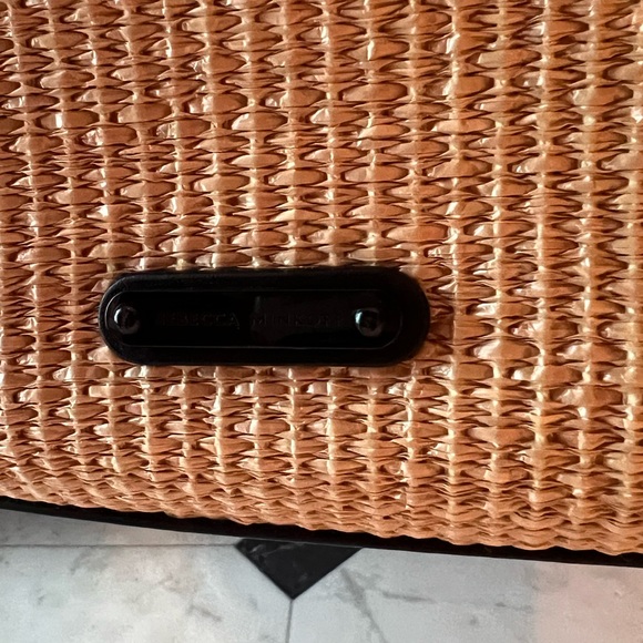 REBECCA MINKOFF EDIE BUCKET SHOULDER BAG - NATURAL/BLACK - LIKE NEW! - Picture 6 of 13